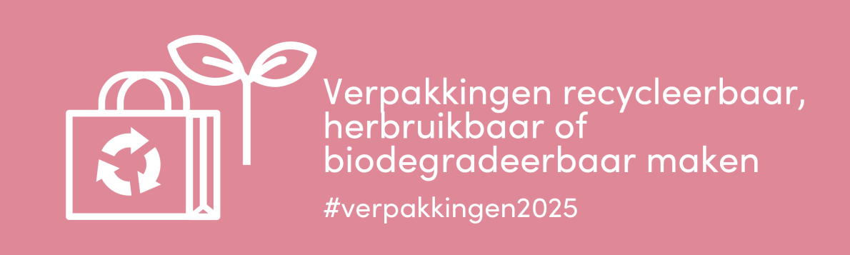 Verpakkingen2025: 100% recycleerbare, herbruikbare of biologisch afbreekbare verpakkingen tegen 2025